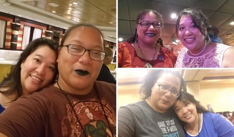 three images of Tempest and Piper loving each other's company